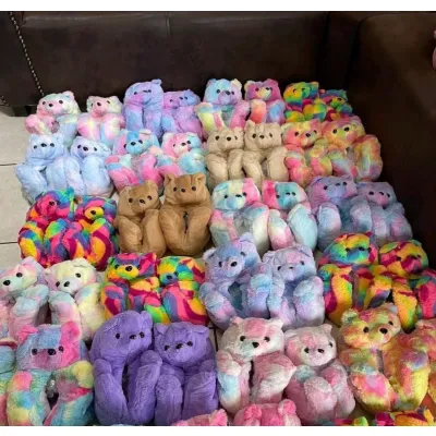 Teddy bear slippers